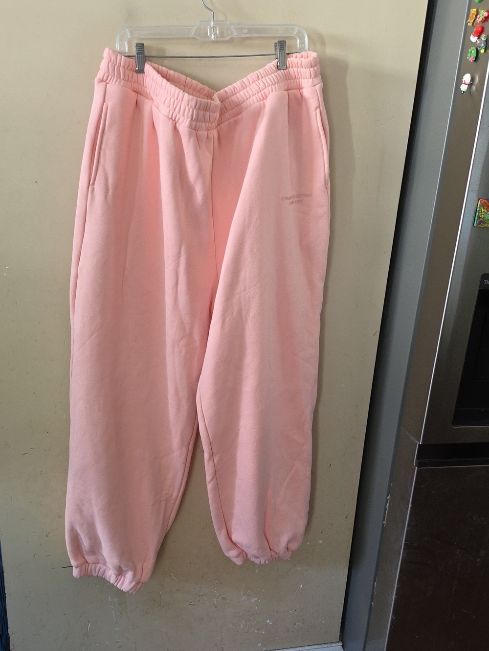 Women's Pink Elastic Waist Track Joggers